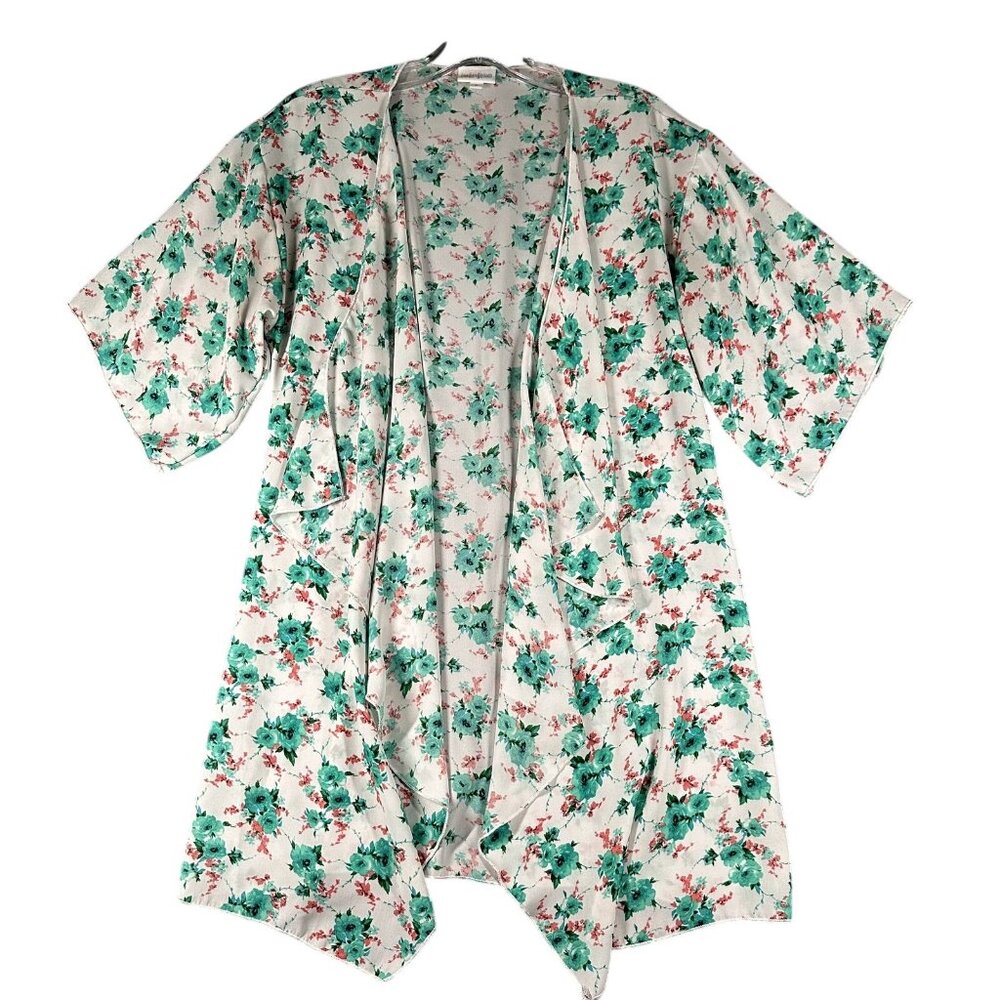 LuLaRoe Kimono Womens Small Open Front Drape Lightweight Boho‎ Floral Top
